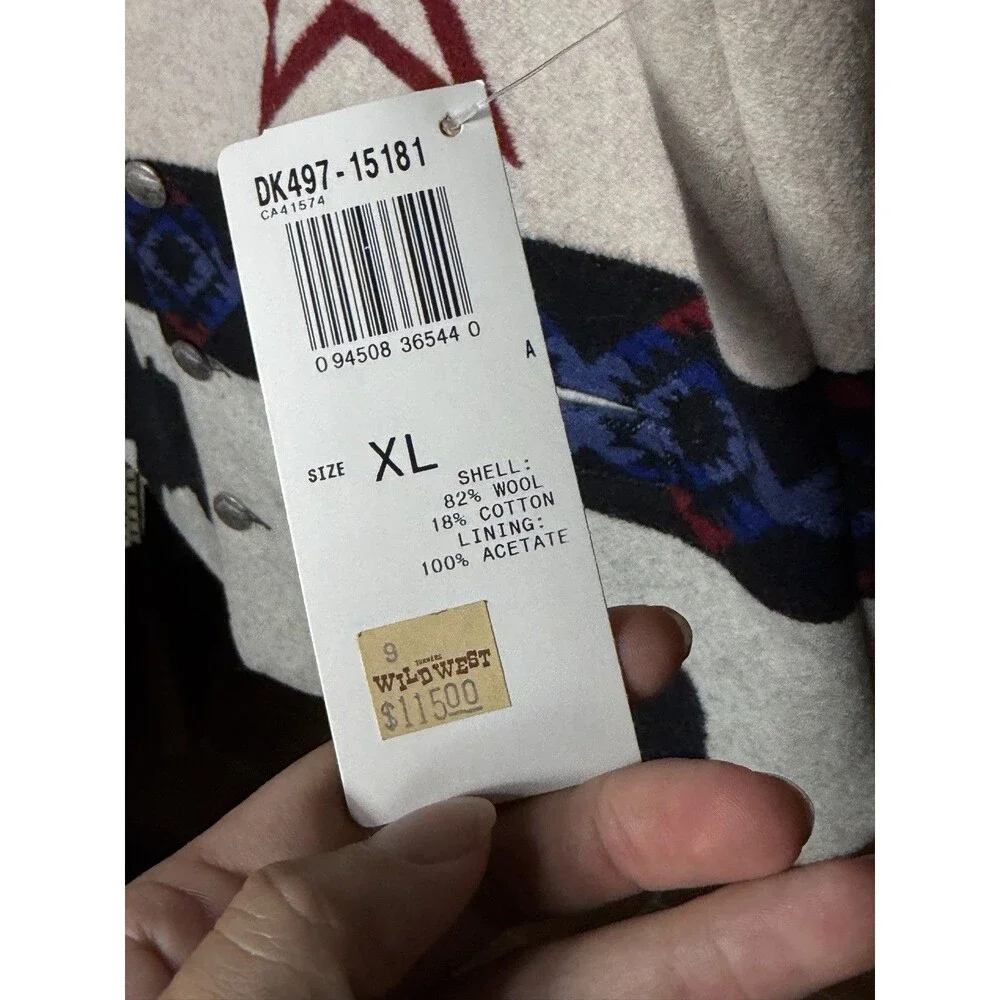 Vintage Pendleton Vest XL NWT Buffalo Stars High Grade Western Wear Blanket Wool